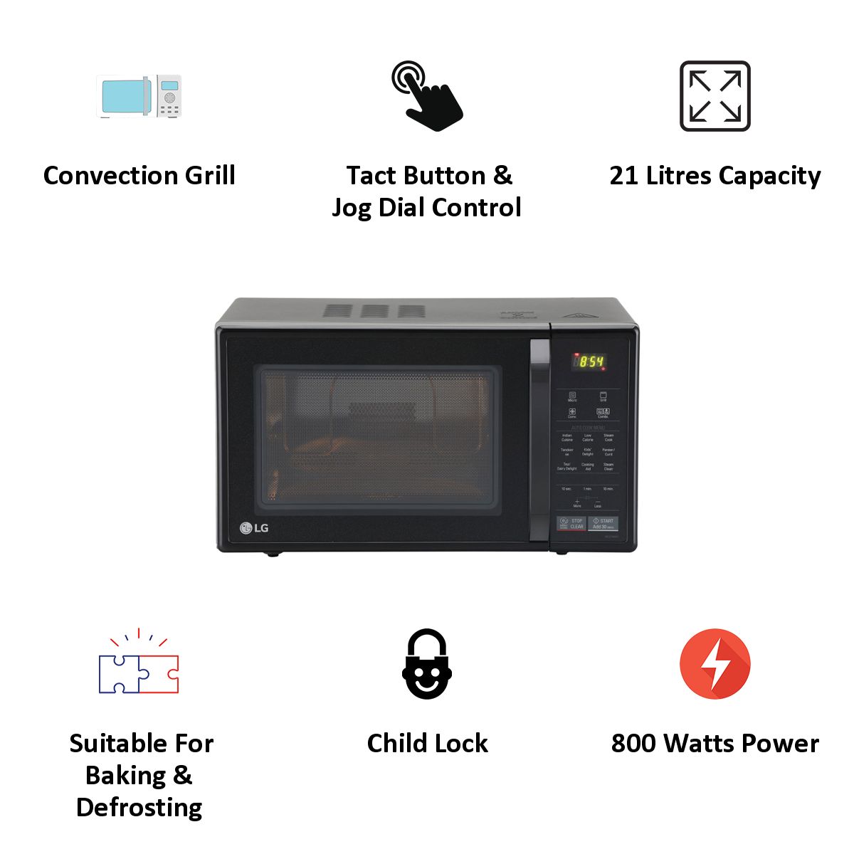 Buy LG 21L Convection Microwave Oven with Intellowave Technology ...